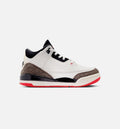Air Jordan 3 Retro Sail and University Red Preschool Lifestyle Shoe